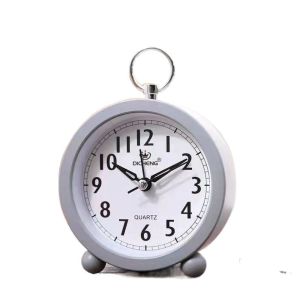 GRACE 3D Bedside Alarm Clock Cute Cartoon Lazy Silent Clock Fashion Simple Electronic Wake-up Alarm Bedside