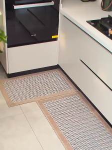 【eoxjk】[ในสต็อก] แผ่นพื้นห้องครัวดูดซับน้ำในครัวเรือนลื่นเสื่อเท้ากันน้ำน้ำมันหลักฐานล้างทำความสะอาดได้และสิ่งสกปรกทนพรมทอเสื่อ WCQI