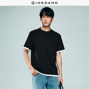 Giordano Beau Monde Men Men Round Neck T-Shirt Free Shipping 13026327