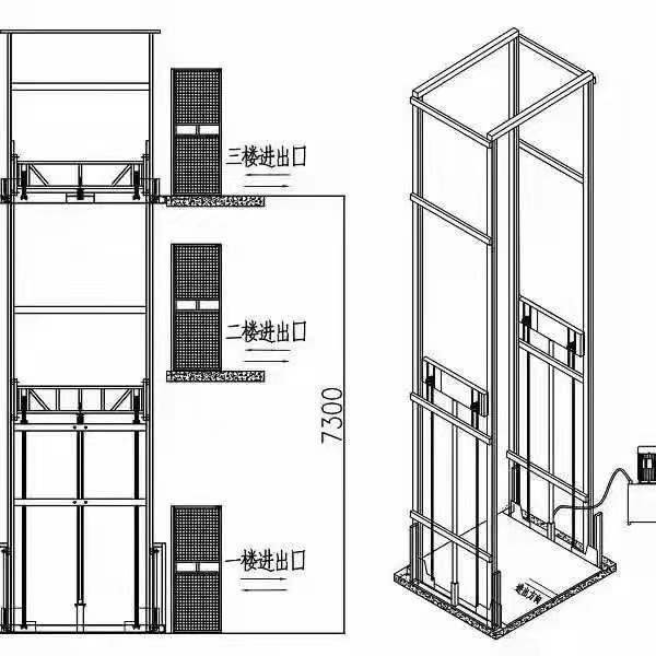 Freight Elevator Elevator Lifting Platform Warehouse Workshop Hydraulic