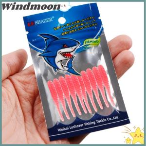 [Windmoon]🌟🌟【Hot Sale】🎈 10pcs 35mm 0.3g Lua Root Fishing Soft Bait Threaded Soft Bait Mini Soft Worm Straight Tail Lua Bait