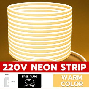20M Strip Lights 220V Neon StripLight Flexible Waterproof Outdoor Safe for Christmas Home Decoration