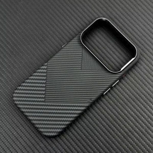 Carbon Fiber Texture Magnetic Case For iphone 17 Pro Max 17Pro Air Ultrathin Alloy Wireless Charge for Magsafe Hard Pc Case