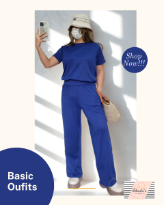 KAYE BASIC TERNO PANTS / TERNO BLOUSE WITH WAISTBAND AND PANTS / PANGLAKAD / AIRPORT OUTFIT