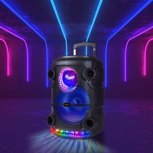 ลำโพง ดอก12 นิ้ว กำลังเสียง 120วัตต์ Party Box Disco Light d-power รุ่น Bom-88 ฟรีไมค์ลอย #ร้านมาร์ยอง