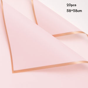 Moda 20 Sheets Gold Edge Flower Wrapping Paper DIY Crafts Fresh Bouquet Wrap Gift Box Packaging