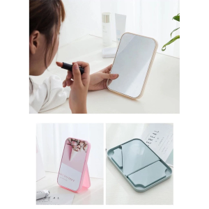 CERMIN LIPAT PORTABLE - BEAUTY MIRROR / KACA RIAS TRAVEL SIZE - PERSEGI MUDAH DIBAWA KEMANAPUN