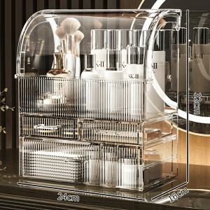 Makeup Skincare Organizer Cosmetic Organiser Stackable Storage Box Dressing Table Shelf