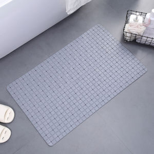 【SG stock】Bathroom Floor Mat Anti Slip PVC Shower Mat Safety with Suction Cups and Drain Holes Anti-slip Bathtub Mat Toilet Mat Non-slip