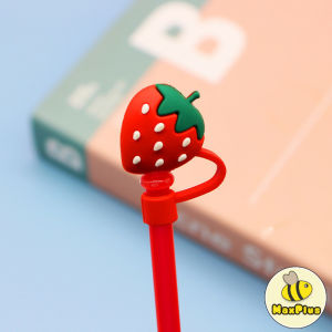 MaxPlus Straw Cap Silicone Dust-proof Plug Glass Tea Milk Straw Splash-proof Lid