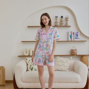 ชุดนอน Muslin Pajamas Silk Satin รุ่น Magical Zoo Fair (N2190 T2190) | ชุดนอนชุดเที่ยวชุดผู้หญิง