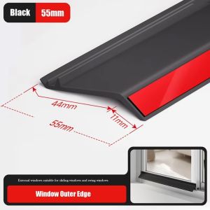 NEXASHOP 50cm Rubber Window Water Blocking Bar Sealing Function Window Edge Waterproof Waterproof Baffle Weatherproof Ainproof Water Backflow Rain Flashing Board Home Window