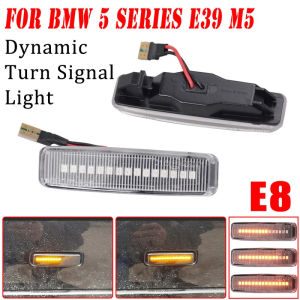 Carrie8 LED Dynamic Turn Signal Light Side Marker Lamp Signal Lights For BMW 5 Series E39 1995-2003 M5 7N5B2T