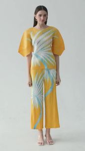 6184 Straight-Leg Printed Slimming Pants for Women - One Size (45-75kg)