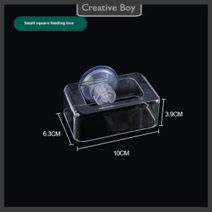 [Creative] Aquarium Feeder With Strong Suction Cups Fish Tank Feeder Aquarium Feed Ring Fish Tank Station Floating Food Tray Feeder