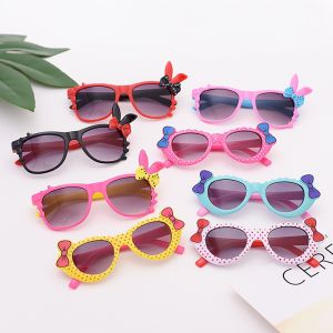 Kính Mát thời trang Cho bé từ 1-3 tuổi Nơ Chấm Bi siêu ngầu mẫu mới nhất năm 2021Kính Mát Chống UV giá rẻ mã T1207