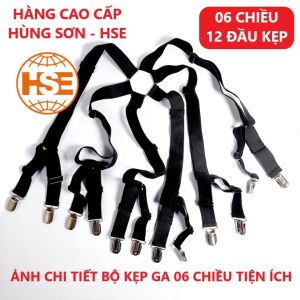 (Chính hãng) Kẹp ga giường Hùng Sơn (Bộ kẹp 6 chiều 12 đầu kẹp)  giúp cố định drap da giường chắc chắn - giadunggiare.vn