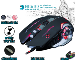 Chuột game thủ DetekVN Chuột Máy Tính Chơi Game Divipard GearLord G502 Q5 có đèn LED