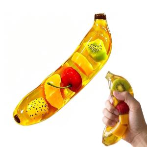 Fruit Filled Maltose Banana Stress Relief Toy Soft Slow Rising Deformable Squeeze Squishy Fidget Sensory Toy