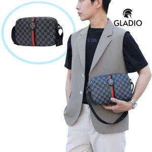 GLADIO Tas Selempang Casual Pria Ackerley GLD105B5 Kekinian Simple Tebal Hitam