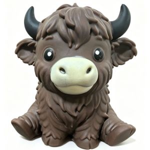 OEUVR Slow Rebound Highland Cow Fidget Toy Soft Texture Squeeze Highland Cow Sensory Toy Animal Design Slow Rising Highland Cow Squishies Toy Adults