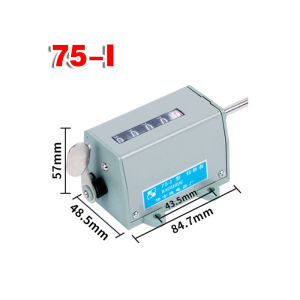 Alat Penghitung Kain Manual 75-I Mechanical Resettable 5-Bit Count Rotary Revolution Counter Togoshi