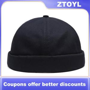 【ZTOYL】 Vintage Brimless Cotton Baseball Snapback Caps Hip Hop Skull Hats Adjustable