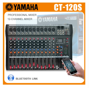 YAMAHA audio mixer professional 12 channel mixer support Bluetooth USB MP3 playback built-in 16DSP effector 7-band equalizer KTV outdoor performance party use CT-120S..
