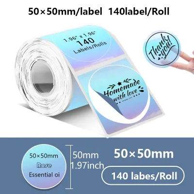 1 ม้วน ฉลากความร้อนโปร่งใส M110 สำหรับ Phomemo M110 / M200 / M120 / M220 E210 P50 DETONG P1