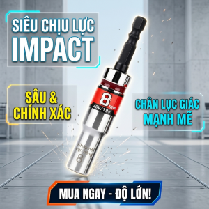 【HCM/24H】Cao cấp Khẩu chụp bulông Hanputools chân lục giác 1/4 8mm vặn bulong sửa xe Hex Socket Bit