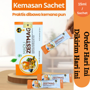 Madu Zestmag Kemasan Sachet Original Ahlinya Obat Asam Lambung Ampuh