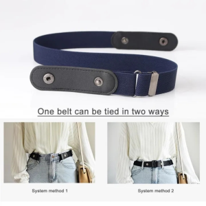 COD Over 1pc Canvas Belt Lazy Invisible Belt Women No Trace Jeans Wild Elastic Belt