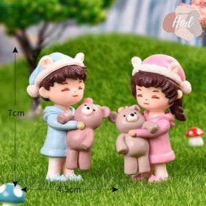 Topper Pasangan Boneka dan Kucing