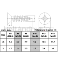 CSK Phillips Flat Head Self Tapping Screw | SUS 304 Stainless Steel Grade A2-70 | M2.9 M3.5 M4.2 M4.8 M5.5 | Skru Besi. 