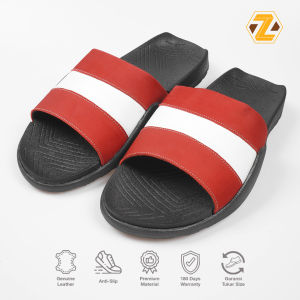 ZEGER Sandal Casual Pria Kulit Slip on Selop - Slider NXZ 002