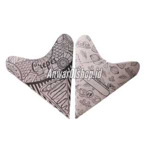 Box Wadah Crepes Ukuran 15x18 cm Motif Coklat Isi 100 Pcs