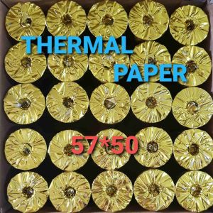 Gprinterอันดับ1 กระดาษความร้อน กระดาษใบเสร็จ ขนาด edc 57x50 mm 65 gsm แพ็ค 100 ม้วน กระดาษความร้อน 57*50 mm Foodpanda กระดาษใบเสร็จ Thermal กระดาษบิล ราคาถูก Ocha