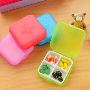 Kotak Obat Bulat 7in1 / Kotak Obat 7 Sekat Bisa Berputar Otomatis DMO C24