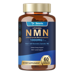 Totaria Liposomal NMN Supplement 1000mg 14-in-1 Formula with Resveratrol TMG & CoQ10 - Advanced NAD+ Levels & Healthy Aging Support 60 Capsules