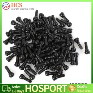 【HCS】100pcs TR-413 Snap In Short Black Rubber Valve Stems TR413 Tubeless Valves