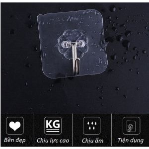 Combo 10 Móc Dán Tường Siêu Bền Siêu Chắc Trong Suốt Treo Đồ Dùng Thông Minh