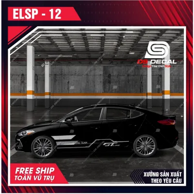 Tem dán xe ô tô Huyndai Elantra - 12 Sticker trang trí xe ô tô decal dán ô tô PVC chống nước - DSDECAL VIP