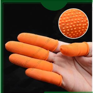 Diskon!! (10pcs) Sarung karet jari Latex ANTI SLIP jari untuk melindungi jari tangan