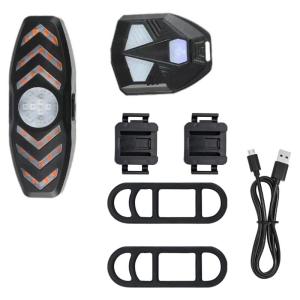 Waterproofed Bike Rear Light Remote Control Turn Indicators 5 Models Charging for Various Weather Use