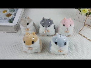 Lovely Hamster Soft Plush Cartoon Keychain Furry Doll for Bags and Keys Keyring Adorable Charm Birthday Gifts