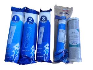 BỘ 5 LÕI LỌC DÙNG THAY THẾ ĐƯỢC CHO CÁC DÒNG MÁY LỌC ĐỂ BÀN TREO TƯỜNG CÁC THƯƠNG HIỆU (RO MỸ XỊN)