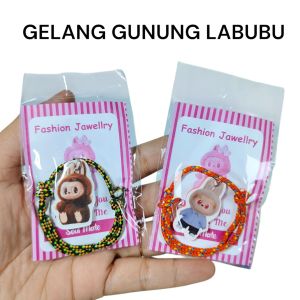 12 pcs GELANG GUNUNG gelang tali motif labubu