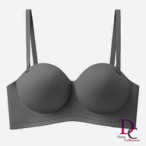 DAISYCOLLECTION Detachable strap 1/2 half cup no steel ring seamless push up bra