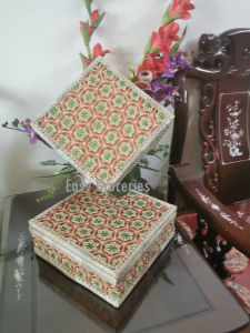 Handmade Bamboo Boxes Natural Bamboo Woven Basket Storage Boxes with Covers