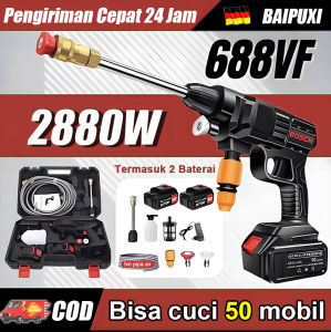 COD Barang Spot BAIPUXI Alat Semprot Cordless Jet Cleaner Tekanan Tinggi Mesin Cuci Mobil/Motor Steam Pembersih Baterai Lithium X2 Jet Clean Portable Cordless